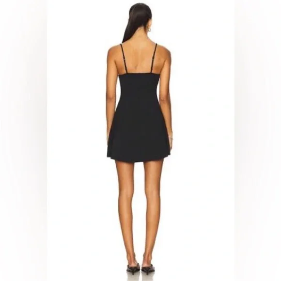 SKIMS NWT Smooth Lounge Skimpy Strap Mini Dress- Obsidian - Picture 2 of 4
